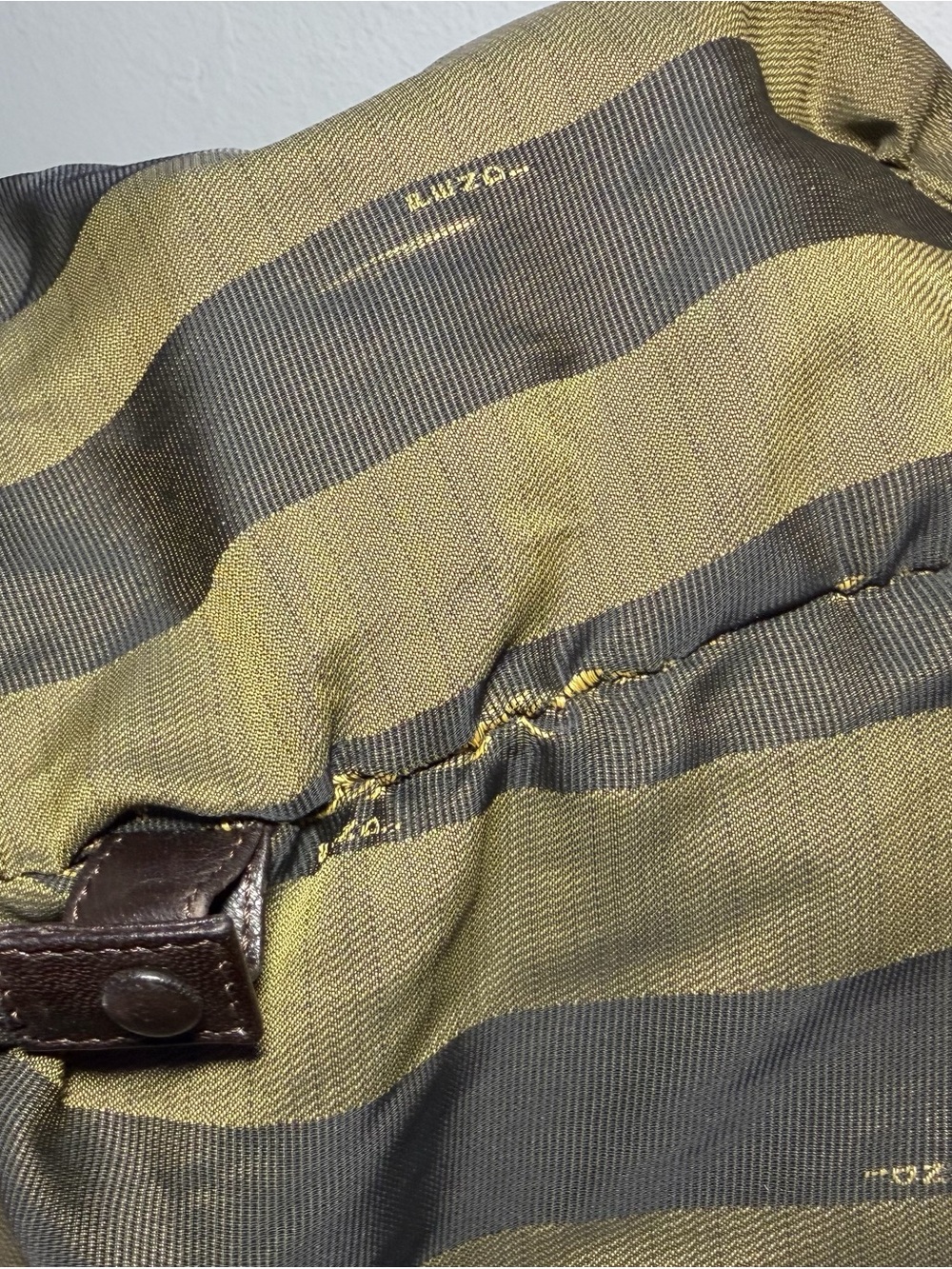 Fendi Roma Striped Canvas Tote Bag in Olive & Dark Brown with COS - Picture 11 of 16